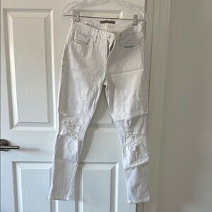 Joe’s Jeans White Distressed Skinny Jeans